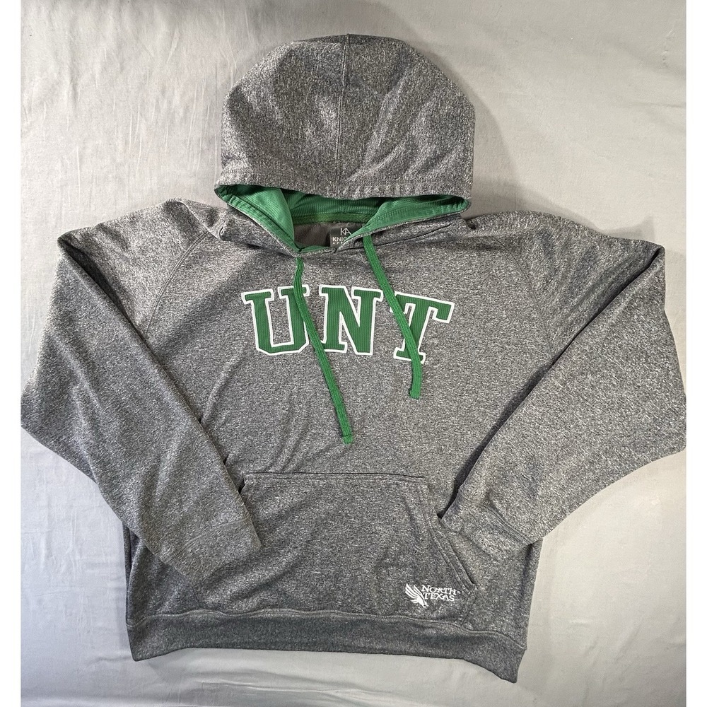 Knights Apparel North Texas Mean Green Gray Hoodie Men's Large College NCAA